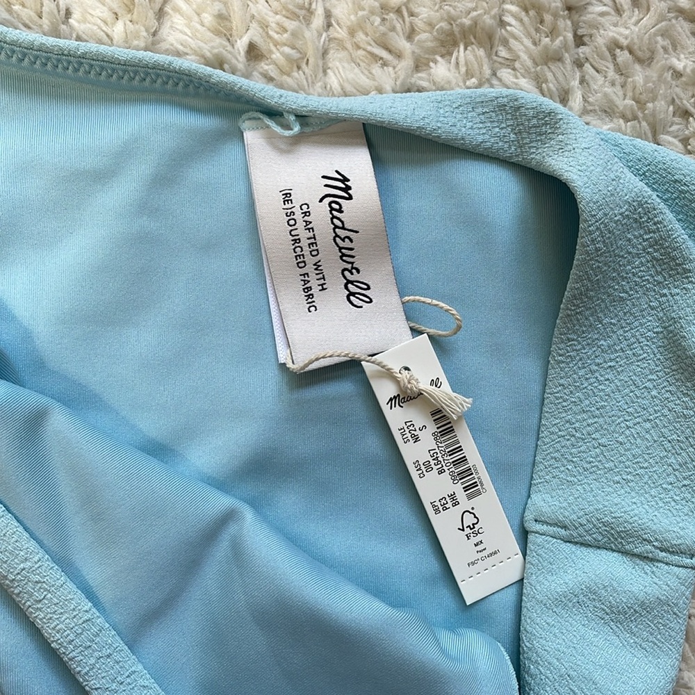 NWT Madewell Mid-Rise Bikini Bottom in Blue Heron - Picture 6 of 9
